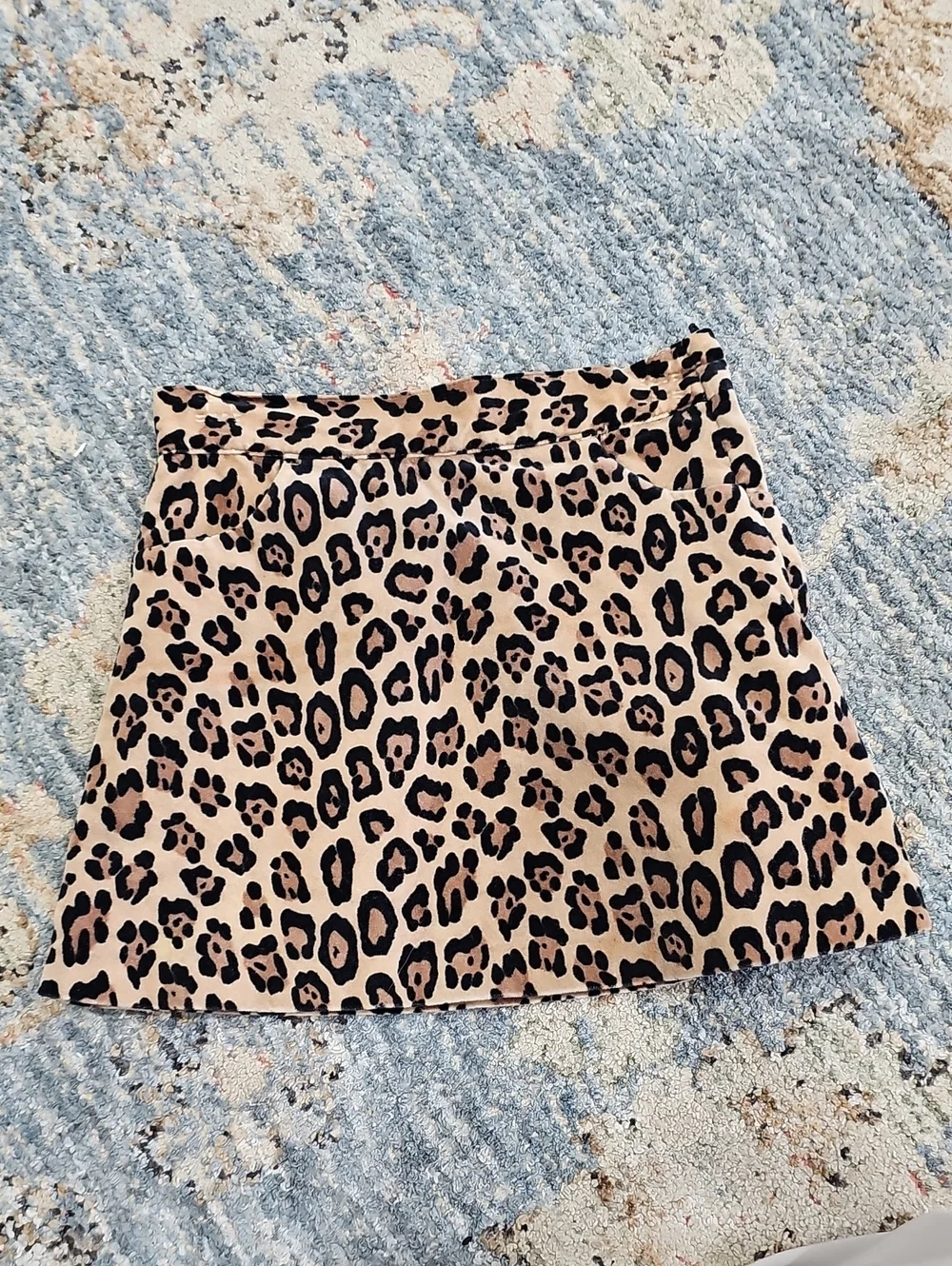 Janie and Jack Leopard Print Mini Skirt - Beige and Black